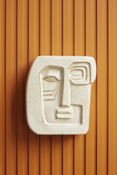 hubsch hübsch interior wall art ceramics wand beeld kunst keramiek beige zand
