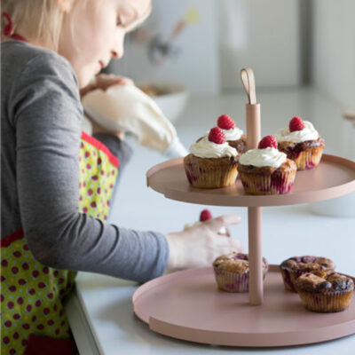 etagere cake stand tortenstand 2 level roze blush nude keukenaccessoires design bite