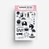 temporary tattoos characters zwart wit black white kids toys accessories jungwiealt tykky gift idea cadeau idee