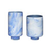vaas glas wit blauw hübsch hubsch interior vase glass white blue vase glas weiss blauw