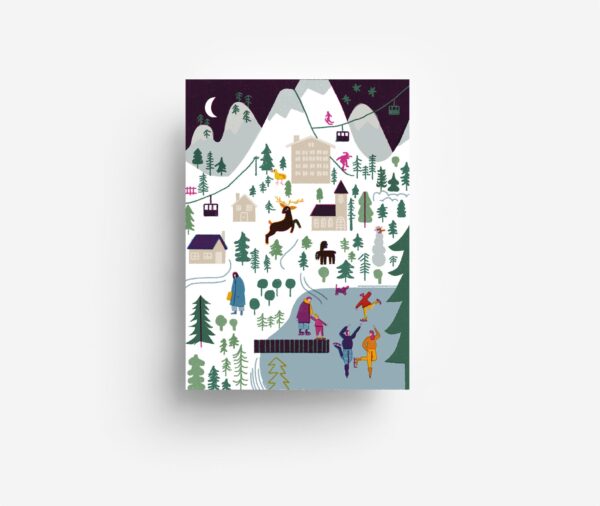 postcard ansichtkaart kaart card winter wonderland jungwiealt tykky