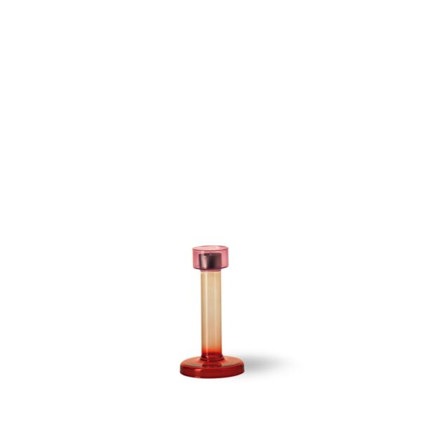 kandelaar candle holder bole medium pink red