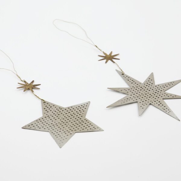 ornament star w star silver kerstversiering kersthanger tykky house doctor society of lifestyle