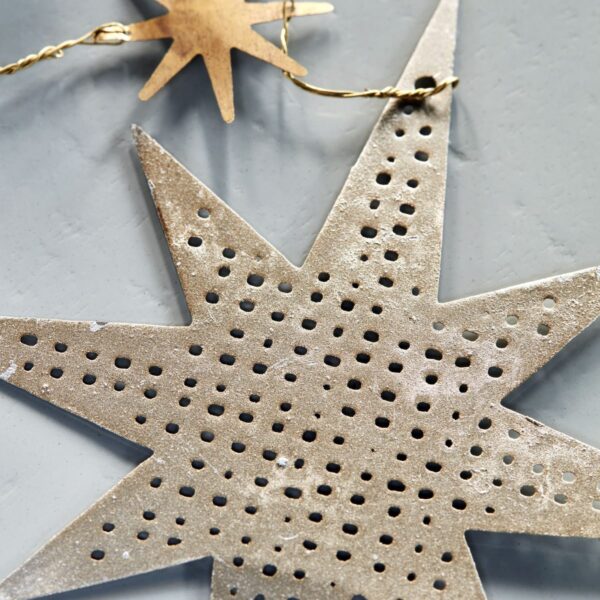 ornament star w star silver kerstversiering kersthanger tykky house doctor society of lifestyle