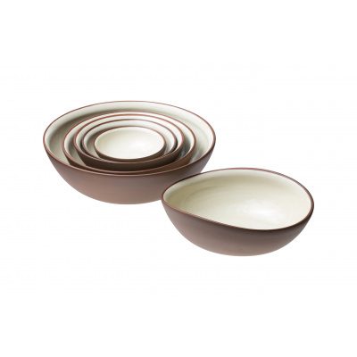 vaidava ceramics earth raw collection bowl schaal 2 l curved beige tykky handgemaakte keramiek bijzondere cadeaus