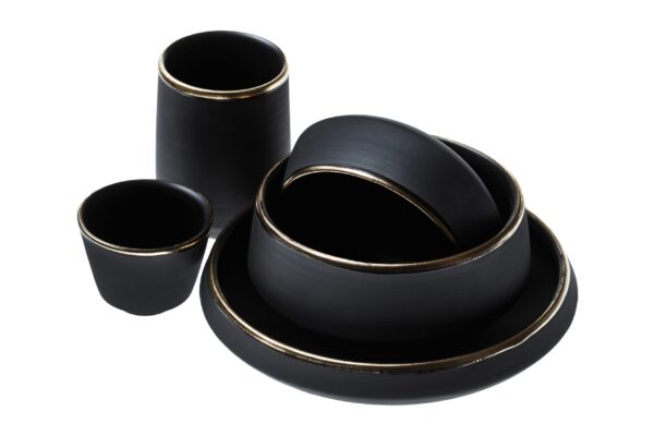 vaidava ceramics collection eclipse gold espresso cups 2 st tykky keuken servies