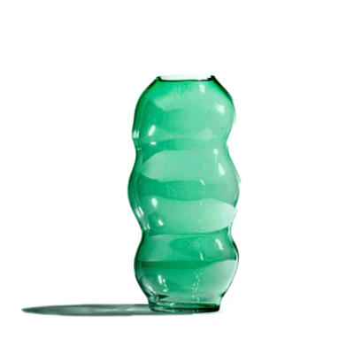 muse vase L emerald vaas groen glas fundamental berlin tykky design woonaccessoires
