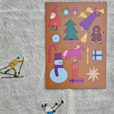 ansichtkaart postkaart kerstprullaria kerstkaart jungwiealt